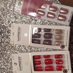 Three (3) sets Impress Press-On Manicures.